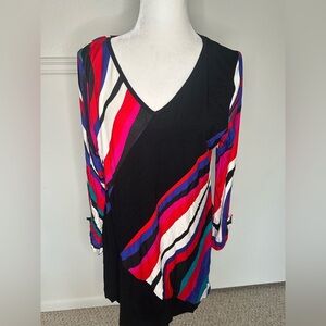 Lior Colorful Striped V-Neck Top size XL new with tag